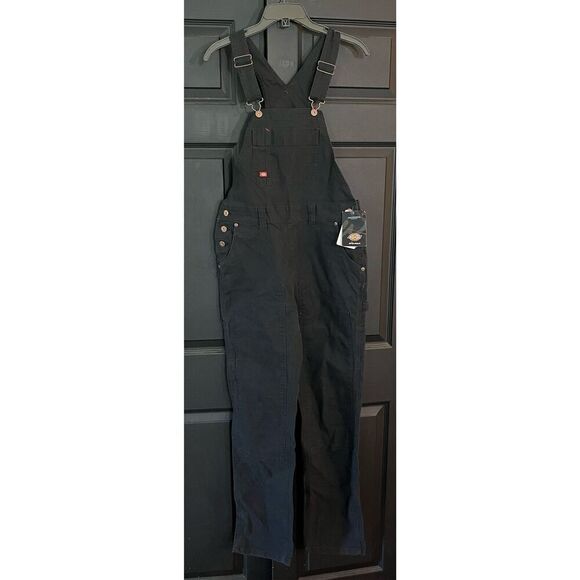 Dickies womens Denim Double Front Bib Overalls - Picture 3 of 7